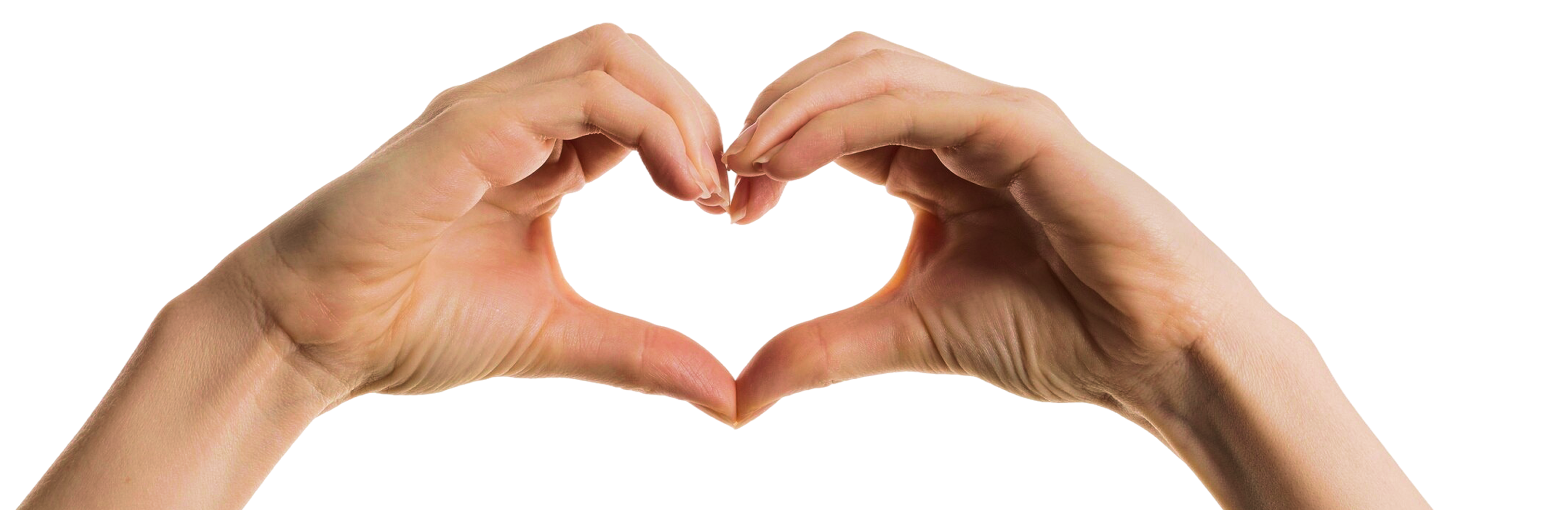 Hands forming heart shape